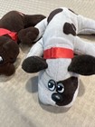 Vintage Lot Of 2 Tonka Mini Pound Puppies Plush Dogs Stuffed Animals Brown Gray