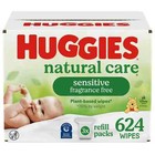 Huggies Natural Care Sensitive Baby Wipes  208 Count  pack Of 3 