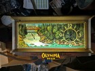 Vintage Olympia Beer Clock Waterfall Lighted Light Up Cash Register Sign 