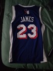 Csa Phila  23 James Sleeveless Basketball Jersey Blue White Polyester Size M
