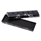 Ceramic Long Incense Burner Silver Brocade Sakura 7 1in With Lid Japan