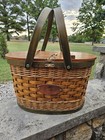 Picnic Time Grolsch Lager Wicker Picnic Basket Wood Lid 