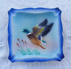 Mallard   Pheasant 2 Ashtrays Or Wall Plaques 8 5   sq Ries Japan Hand Painted