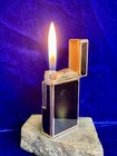 St Dupont Lighter Black Large Vintage Very Good Condition Works 1 Year Warranty