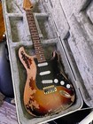 60   s Stratocaster Relic 3-tone Sunburst-ss Frets-licensed Fender Parts W  Case
