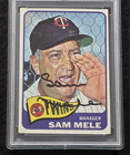 1965 Sam Mele Signed Topps Baseball Card-minnesota Twins-psa