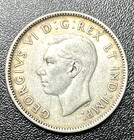 1940 Canada 25 Cents 80  Silver Quarter George Vi Caribou
