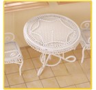 3pc set Dollhouse Miniature 1 12 Metal Table Chairs Garden Outdoor Accessories
