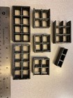 Set  9     Vintage Metal Letterpress Furniture 7 Solid Honeycomb Pieces 2 6 Lbs