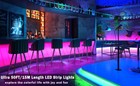 16-65ft Flexible 3528 Rgb Led Strip Light Remote Fairy Lights Room Tv Party Bar