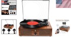 Vintage Vinyl Record Player Turntable With Speakers