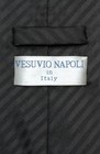Vesuvio Napoli Necktie Black Striped Vertical Stripes Design Mens Neck Tie