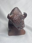Mcm Carved Ironwood Polished Hardwood Bison Buffalo Mexico Southwest Decor