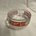 Vintage Coca-cola Ashtray Coke Greedy Plezier Clear With Red