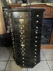 Antique Hardware Store Cabinet Octagon Rotating 96 Drawers