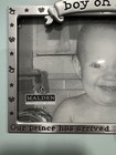 Malden New  boy Oh Boy  4 X 6 Blue Silver Baby Picture Photo Frame Brand New 