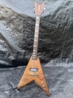 Vintage Custom Made Mahagony Wood Flying Electric Guitar Natural Finish 1970 s