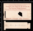 Wright Brothers  1910 Exhibition Flights Rare Fair Mechanical Trade Card Sr e wb