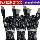3pack Braided Usb C Type-c Fast Charging Data Sync Charger Cable Cord 3 6 10ft