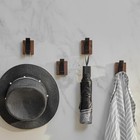 4pcs Black Walnut Clothes Hook Wall Hanging Hook Door Coat Hook For Home Bedroom