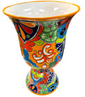 Talavera Tall Planter Large Pot Mexican Pottery Folk Art Home Decor Height 22 