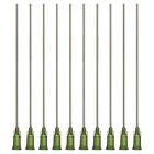 10 Pcs 14g 4 Inch Blunt Tip Dispensing Needles For Adhesive  Olive Green