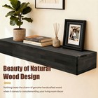60  Wood Fireplace Mantel   Wall-mounted   Floating Shelf For Home Decor Black