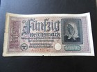 50 Reichsmark Wwii-era Genuine Third Reich 1939-1945 Nazi Germany Banknote