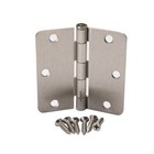 24 Pcs Satin Nickel Steel Door Hinge 3 5   61976  3 1 2   1 4 Radius Corner Sn