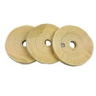 6 In Buffing Polishing Wheel Buffer Pad 3pk 1  Arbor Cotton 50 Ply Spiral Sewn