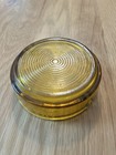 Rare Vintage Mcdonald s 1970s Ashtray Amber Honey Glass Spiral Base Ships Free 