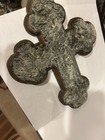 Vtg  Wooden Milagros Cross By Cruz Treble-mexican Crafted