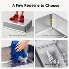 Stainless Steel Cat Litter Box high Sides odor-free And Easy Clean