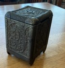Antique Cast Iron Still Bank Children s Safe Deposit Victorian 1880s Lock Works