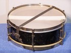Vintage 1930s Leedy And Strupe Wood Snare Drum Indianapolis Usa 5x14 Black Pearl