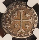1654 Iab Italy Genoa 8 Soldi Silver Coin - Ngc F 12 - Km  117