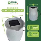 Fcmp Outdoor Catalina 45 Gallon Water Outdoor Rain Catcher Barrel  Light Granite