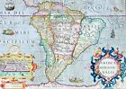 1628 Henricus Hondius Antique Map Of South America  Inset Of Cusco - Beautiful