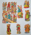 Vintage Embossed German Die Cut Scrap 1960 s Models Lot Of 7