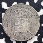 1887 Belgium 1 Franc Lot c4786 Silver 
