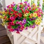 Artificial Fake Plants Flowers For Outdoor Outside Purple Pink Yellow Red