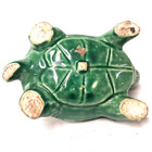Vintage Turtle Planter Green Ceramic Tortoise Succulent Pot Mid Century Mcm