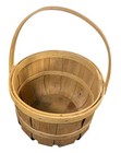 Vintage 19th Century Harvest Hand Woven Wooden Basket W  Handle
