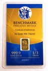 1 3 Gram Gold Bar Of 24k Pure  999 Fine Gold Strategic Bullion A2a