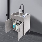 Modern Bathroom Vanity Free Standing Kitchen Cabinet Sink W  Pull-out Faucet