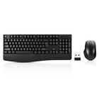 Wireless Keyboard Mouse Combo Palm Rest Large Number Pad 2 4ghz Ergonomic Black