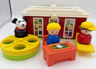 Fisher-price Little People Play    n Go School House Lunch Box W  Figures