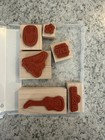 Stampin  Up  Epic Celebrations Sale-a-bration Stamp Set Of 6 Wood Mounted