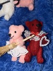 Lot Of 15 Mini Teddy Bears 2    Jointed With Accessories Dollhouse Miniature