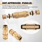 Cheemuii 23pcs Brass Dot Air Line Fittings Kit Push Lock 23pcs  Gold